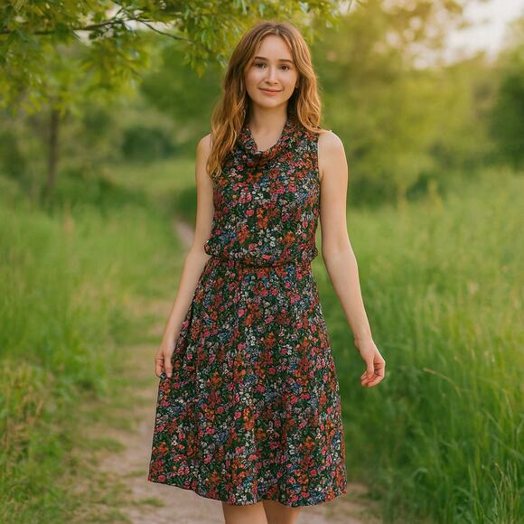 Lord & Taylor Dresses & Skirts - Vintage Lord and Taylor Act II Floral MIdi Dress M